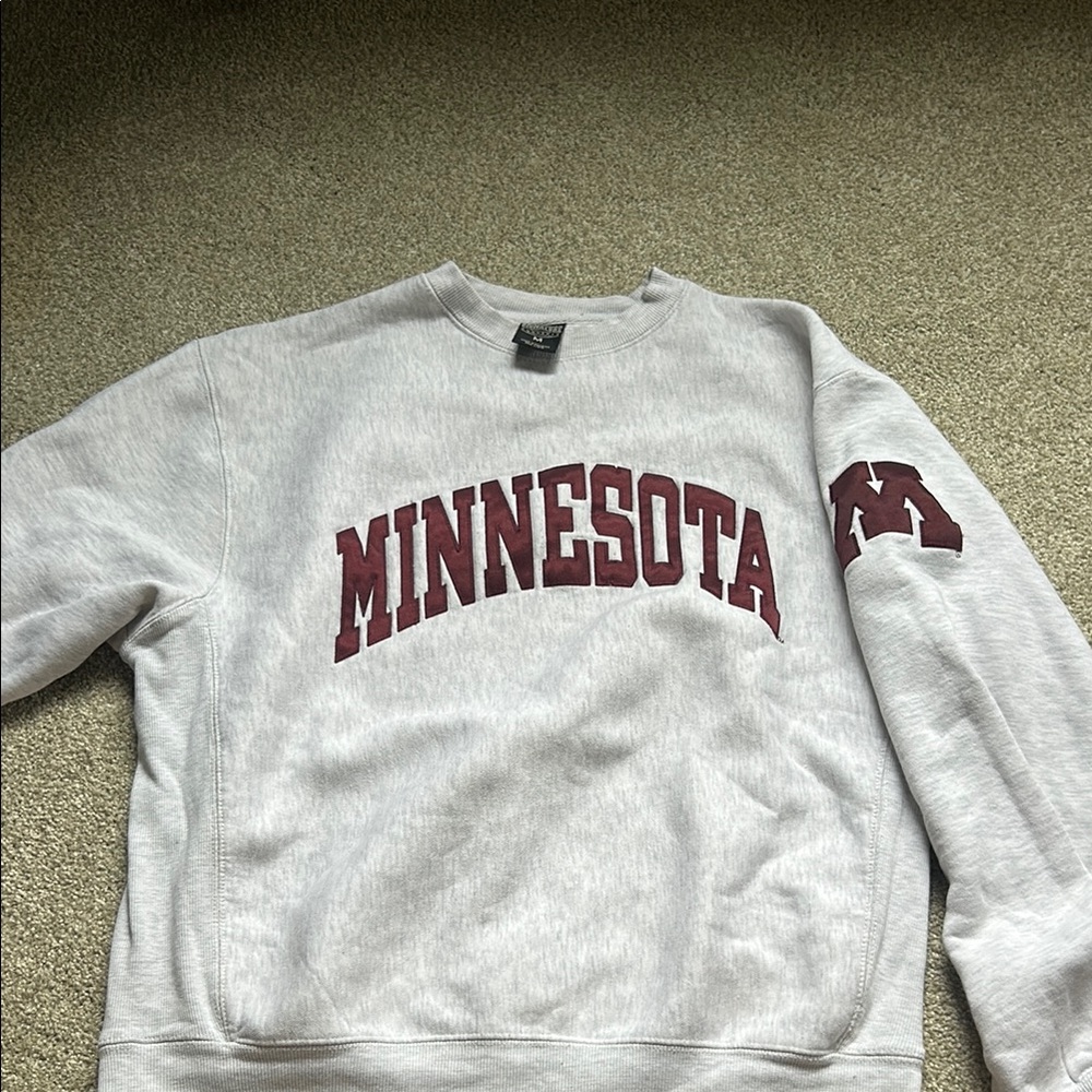 Gray Minnesota Crewneck Sweater